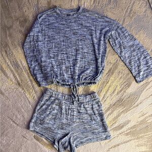 Aerie Blue and Gray Knit Top